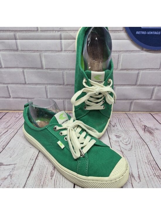 Cariuma Other - CARIUMA Canvas Sneakers Mens Sz 9~Womens Sz 10.5 Kelly Green Oca Low Sustainable